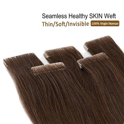 [12 Months] Ugeat Invisible Tape in Human Hair Extensions 10A Grade Seamless Skin Weft Injection Virgin Tape in Hair 2.5G/Pieces