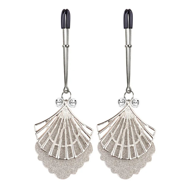 1 Pair Feather Metal Bells Nipple Clamps SM Nipple Ring Flirting Teasing Sex toys Bondage Kit Slave Bdsm Girl Exotic Accessories
