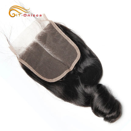 Brazilian Loose Wave Closure Human Hair 4x4 Lace Closure Swiss Lace 6-20 Inch 100% Remy Hair Closure Three Part