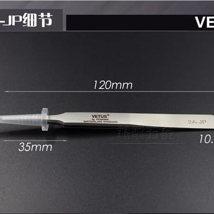 100% Original VETUS JP Series Premium Tweezers for Eyelash Extensions Anti-static Hyperfine High Precision Makeup Pinzas