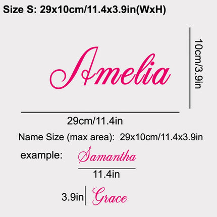 Personalized name vinyl decal wall sticker Car/Door Window Custom Name Boys Girls Bedroom Decal 20 Colours Choose