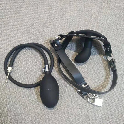 Inflatable Silicone Penis/Ball Gag Oral Dildo Open Mouth Plug Expandable Pump Big Anal Butt Plug Vibrator BDSM Flirt Sex Tools