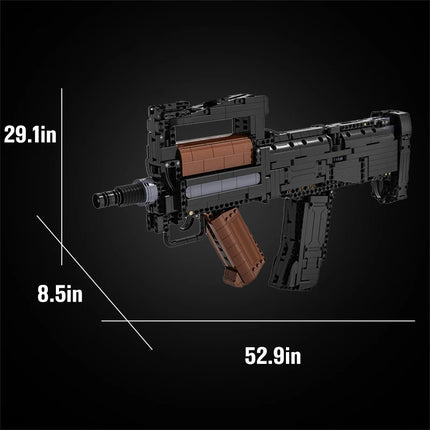 Cada 1504pcs Military Electric Groza Assault Rifle Model Building Blocks MOC Gun Bricks Toys for Boys