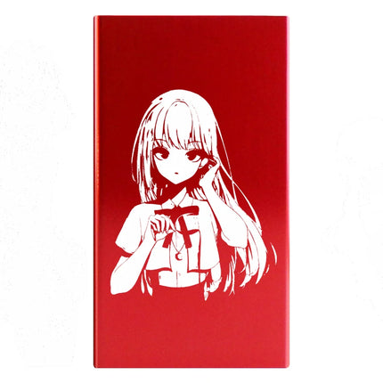 Animation Anime Derivatives Black Red Thin Slim Cigarette Case For Women Metal Aluminum Alloy Sliding Cigarette Box Man Custom