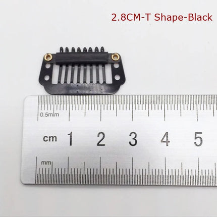 50pcs 2.3cm-3.6cm Black Brown Color Wig Clips Snap Clip For Hair Extension Wig Weft Wig PP Hairpins Large Clips Styling Tools