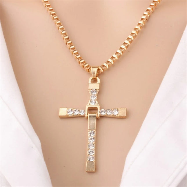 Fashion Jewelry Charm The Fast And The Furious 8 Cross Pendant Necklace For Men