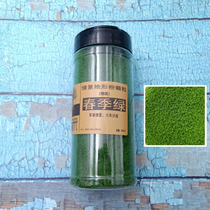 500ml/Bottle Simulation Tree Powder Model Turf Flock Lawn Nylon Grass Powder Train Building Miniature DIY Scene Making Material
