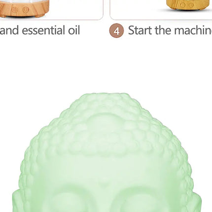 100ml Essential Oil Diffuser Buddha head Humidifier With Night Lamp Aromatherapy Mist Foger Maker Essential Oil Diffuse For Home