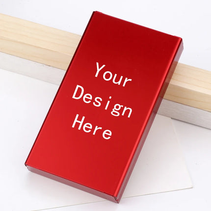 Animation Anime Derivatives Black Red Thin Slim Cigarette Case For Women Metal Aluminum Alloy Sliding Cigarette Box Man Custom