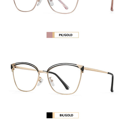 ZENOTTIC Fashion Cat Eye Prescription Glasses Women Anti Blue Ray/Photochromic Eyewear Optical Myopia Progressive Eyeglasses