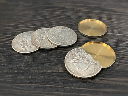 Candlelight Coins Set Magic Tricks  Morgan Coin Appear / Disappear Magia Magician Close Up Illusions Gimmick Props Mentalism Fun