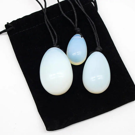 3PC Jade Stone Yoni Egg Set Natural Rose Quartz Vaginal Massage Eggs Ball Repair Vaginal Tightening Kegel Muscle Exercise Care