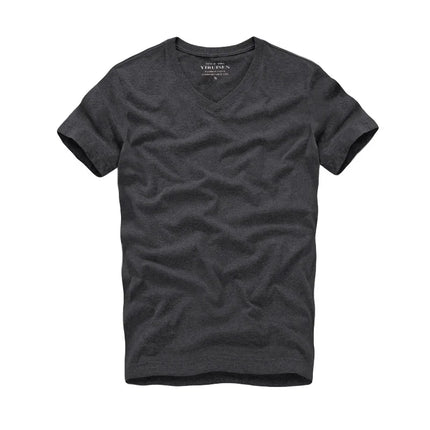 Men Tshirt 100% Cotton Solid Color O-Neck Short Sleeve T shirt Male High Quality