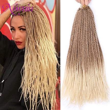 Synthetic Senegalese Twist Hair Extensions Crochet Hair Braids Senegalese Ombre Braiding Hair Crochet Braid Hair Box Braids Hair