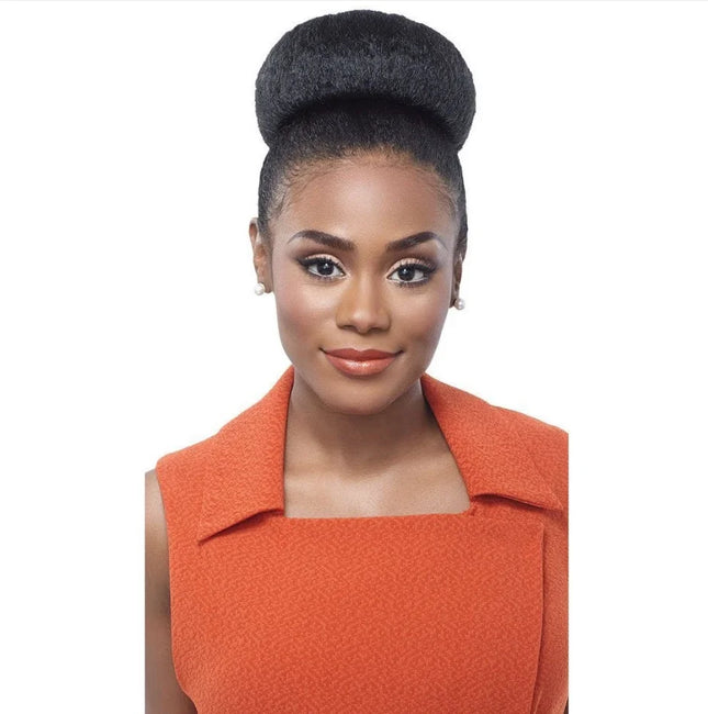 Synthetic Fake Hair Bun And Bang Set Heat Resistant Fiber Chignons HairPiece Ponytail Wig For Women Clip in Hair Extension