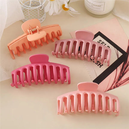 Hot Sale Solid Color Claw Clip Large Barrette Crab Hair Claws Bath Clip Ponytail Clip For Women Girls Hair Accessories Gift