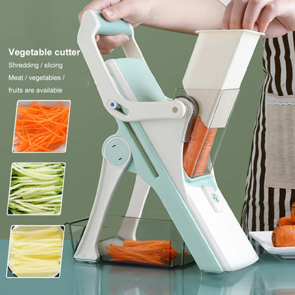 Donirt 5 in 1 Vegetable Cutter Mandoline Slicer Manual Food Chopper Fruit Potato Cucumber Carrot Meat Slicer Shredder Safe Slice