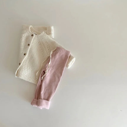 Autumn Spring Baby Girls Cardigans Toddler Girls Knit Sweater Newborn Knitwear Long-sleeve Cotton Baby Jacket Tops