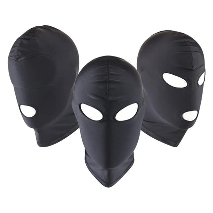 Elastic Full Cover Face Mask Wet Look Breathable Open Eyes Zip Mouth Slave Queen Roleplay Unisex Headgear sex toys for Couples