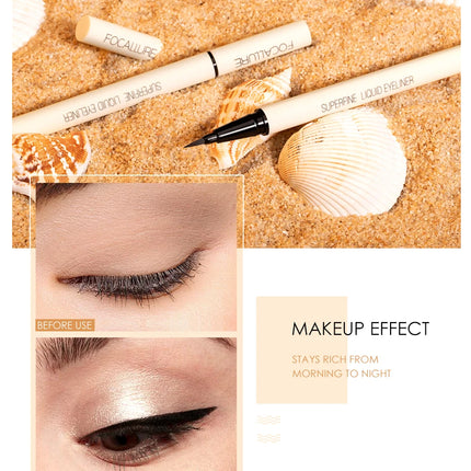Focallure Liquid Waterproof Eyeliner Pencil Makeup Soft Black Long Lasting Women Extra FineProfessional Eyes Liner Cosmetics