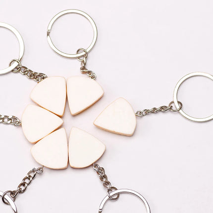 Unisex 6-piece Keychain Cute Pizza Alloy Pendant Can Be Used For Backpack Car Key Accessories Key Chain Jewelry Gifts