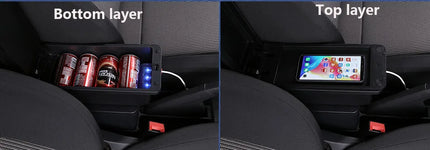 For Volkswagen POLO Armrest new For VW POLO Mk5 6R Vento Car Armrest box Interior Parts Storage Box Car Accessories 2012-2018USB