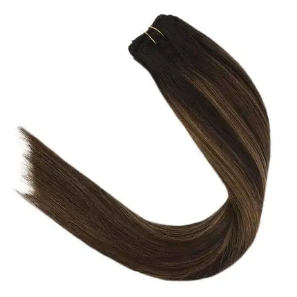 Full Shine Human Hair Weft Extensions Hair Bundles 100g Sew In Silky Straight Remy Skin Double Weft For Salon