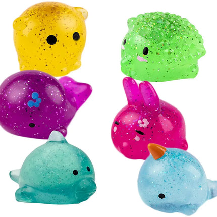 Big Spongy Glitter Mochi Squishy Fidget Sensory Toys Kawaii Animal Stress Ball Powder Fun Soft  Antistress Squeeze Children Toys