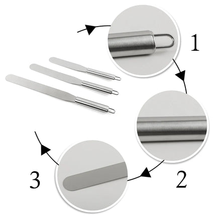 Baking Accessories Stainless Steel Cake Spatula Butter Cream Icing Frosting Knife Smoother Kitchen Pastry Cake Decoration Tools