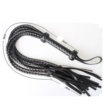 80CM Long Leather Hand-Knitted 8Tails Whip BDSM Fetish Flogger Adult Erotic Toys For Couples Slave SM Queen Master Spank