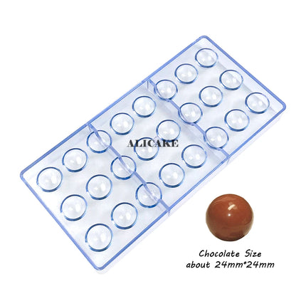 Beginner-Friendly 3D Polycarbonate Chocolate Mold, Easy-Release Sphere Mold for Chocolate Bombs & Bars