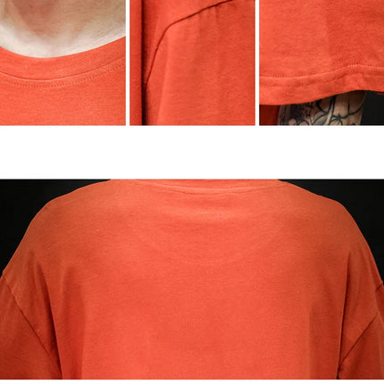 LEGIBLE 2025 Summer Men's T-Shirt Casual Loose Cotton Short Sleeve T-Shirt Men's Top Tee Shirt Men