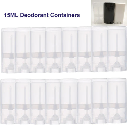 30Pcs Empty Lip Balm Tube 15ml Plastic Perfume Deodorant Containers Portable Makeup Lipstick Tubes Cosmetic Refillable Bottle