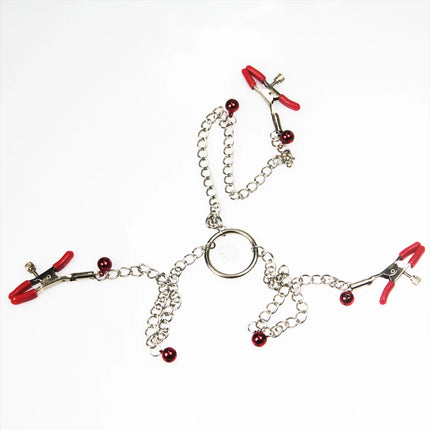 Bondage Boutique Adjustable Nipple Clamps Clit Clitoris Clips BDSM Bondage Restraints Adult Sex Toys For Couples Games
