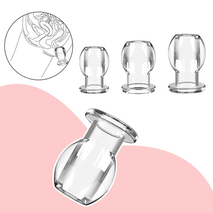 Transparent Hollow Anal Plug Butt Dilator For Women Vaginal Expander Men Medical Washer Douche Enema Sex Toys Adult Games Erotic