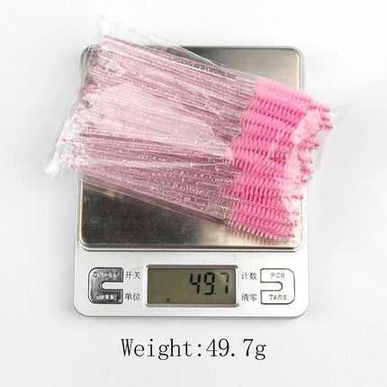5/25/50 PCS Makeup Brushes Pink Crystal Eyelashes Brush Reusable Fake Lashes Extension Supplies False Eyelash Make up Tool Hot