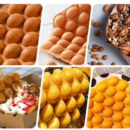 Commercial Bubble Waffle Machine Eggettes Puff Waffle Maker Non-Stick Pan Iron Hongkong Bubble Eggs Cake Bake Machine Oven