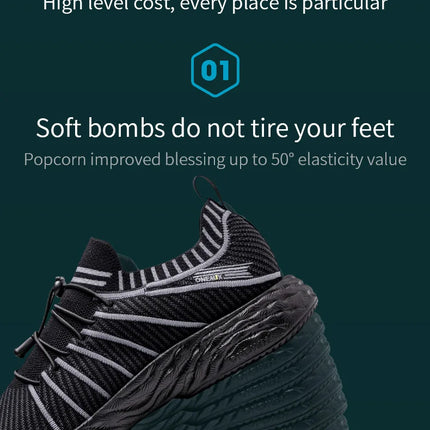 ONEMIX Waterproof Black Running Shoes for Men Breathable Training Sneakers Male Outdoor Anti-Slip Summer Trekking Sports Shoes