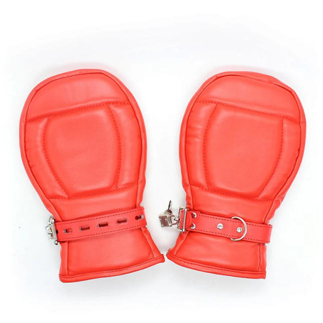 Bondage Mittens BDSM ,Leather Gloves Dog Paw Padded Fist Mitts,Handcuffs For Sex, Puppy Play Toys for Adults