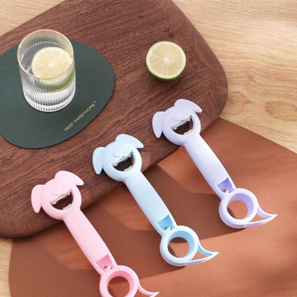 Multifunctional Four-In-One Safety Can Bottle Opener Household Canned Bottle Cap Screwing Device Home Tool