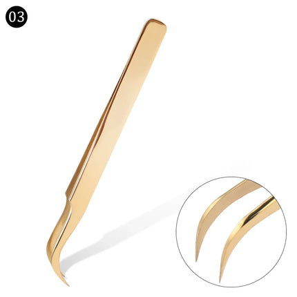 100% Closed New Style Premium Eyelashes Tweezers Hand anti-slip design Improve for 3D 6D Lashes Extensions