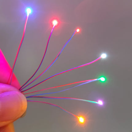 5pcs Pre-wired #0402 Smd Led Model,30cm Connection Wires hobby Model Kit for Gundam Lighting with Free 1pc Battery Box