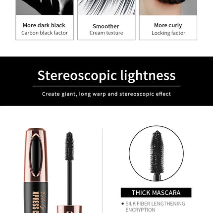 New 4D Silk Fiber Lash Mascara Waterproof VIBELY 3d Mascara For Eyelash Extension Black Thick Lengthening Eye Lashes Cosmetics
