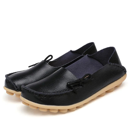 Women Flats Hot Sell Colourful Leather Women Loafers Ballet Pointed Toe Flats Ladies Shoes Loafers Plus Size 44 Zapatos De Mujer