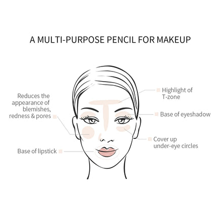 Face Dark Circle Concealer Pen Cover Up Acne Scars Fine Lines Wooden Handle Soft Cream Waterproof Face Contour Pen Face Makeup
