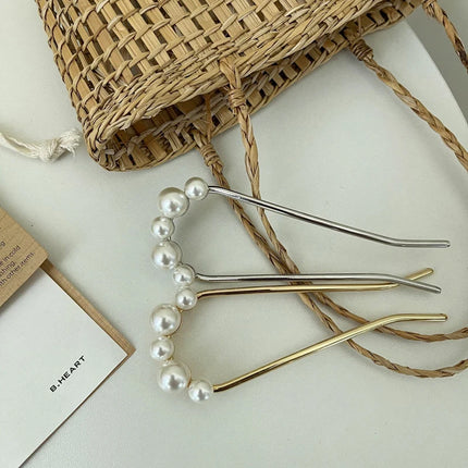 New Pearl U-shaped Tassel Hair Sticks Women's Fashion Ponytail Metal Hairpin for Girls Styling Tools Delicate Hair Accessories