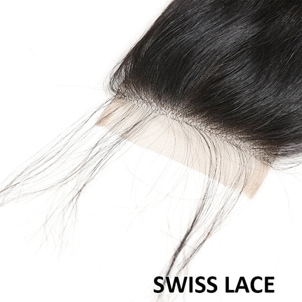 Ali Queen Hair 4x4 5x5 HD Lace Closure Brazilian Straight Lace Closure With Pre Plucked Hairline 10"-20"