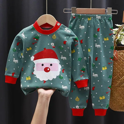 Kids Set Boy Pajamas Cotton Baby Cotton Clothing Children Autumn Clothes Pants Sets Home Clothes For Baby Infant Newborn Outfits