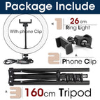 26cm and 160cmTripod