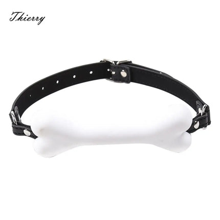 Thierry Big Size Silicone Dog Bone Bite Gag Mouth Sexual Bondage ,Roleplay and Adult erotic Play Sex Toys for Couples Adult Game